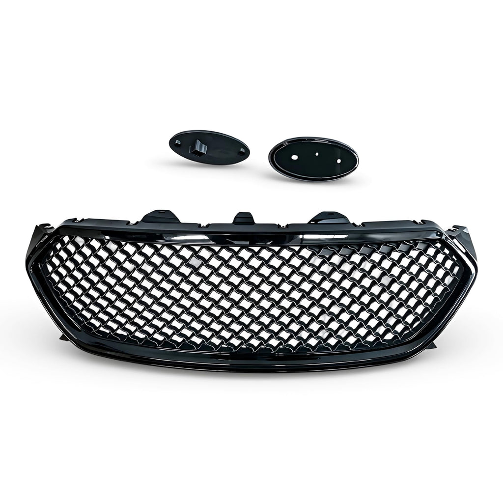 Front Upper Grille Gloss Black Fits 2013 2014 2015 2016 2017 2018 2019 Ford Taurus