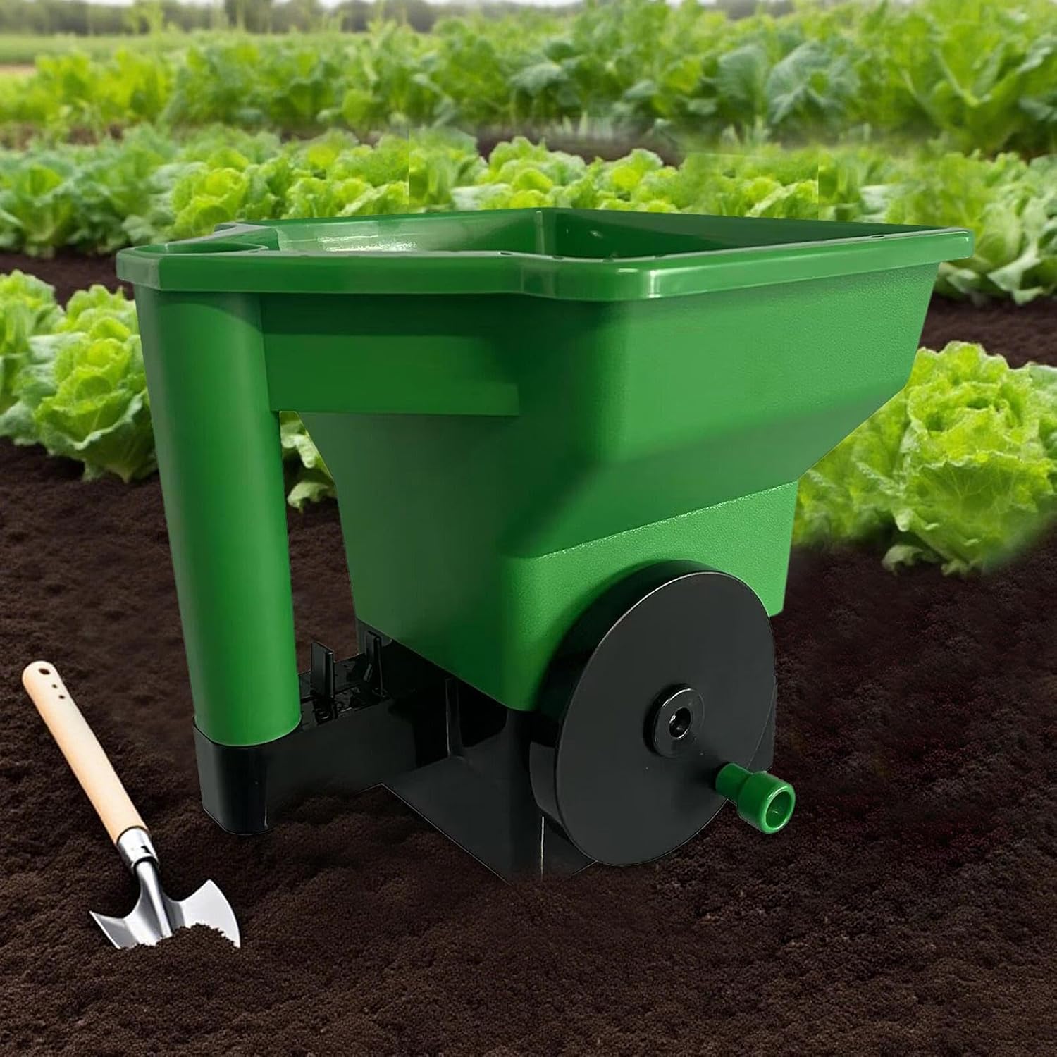 420g Fertilizer Spreader Handheld ABS 22.5x21x24cm Portable Fertilizer Spreader Handheld Lawn Spreaderk for Small