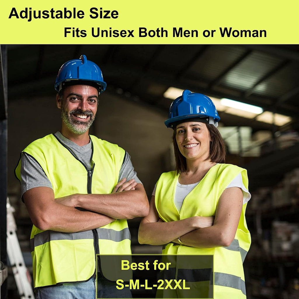 Safety Vests 20 Pack Bulk - Yellow Reflective High Visibility Construction ANSI Class 2 Work Vests for Men,Woman,Hi