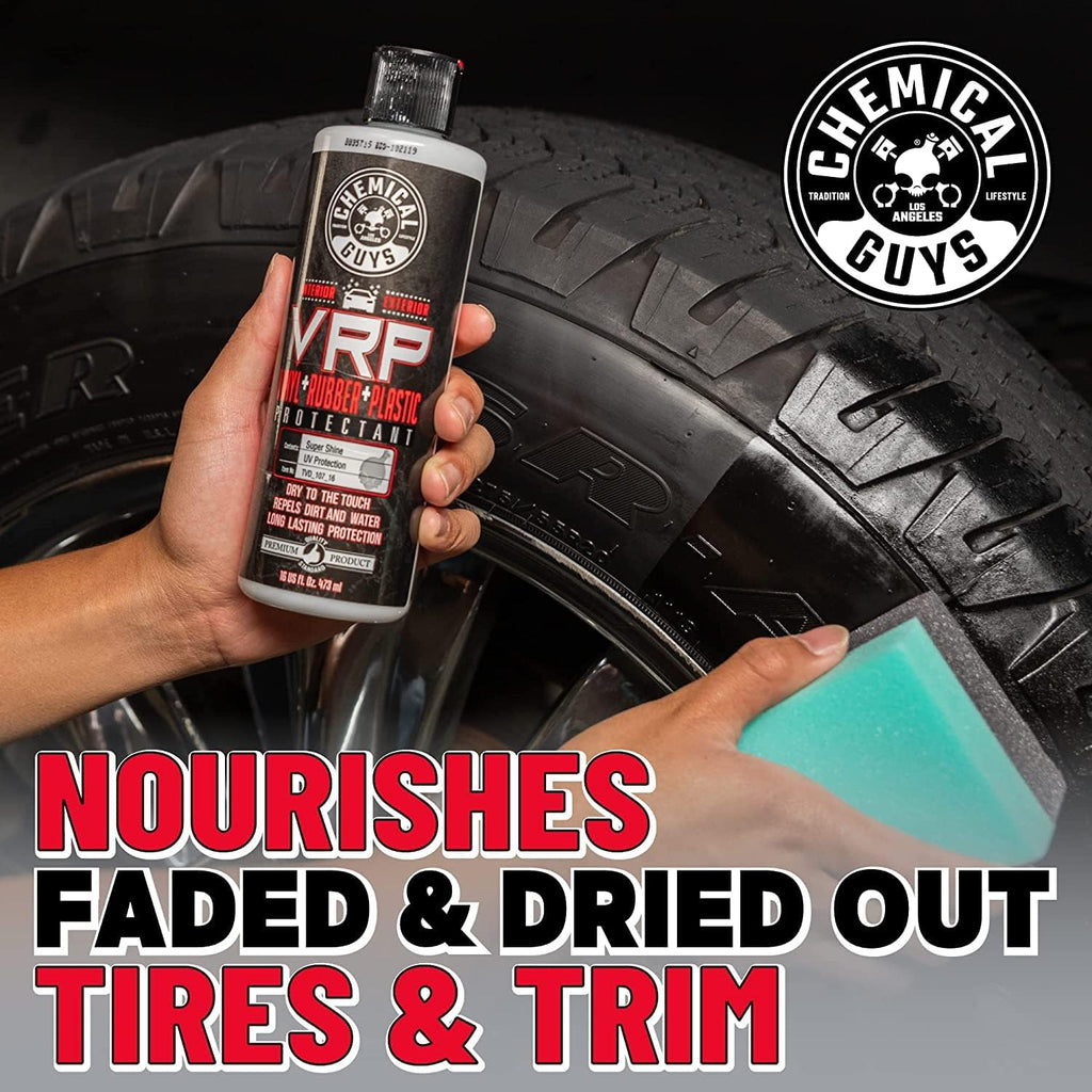 VRP Vinyl, Rubber & Plastic Dressing & WonderWave Kit, 16 oz | Water-based VRP dressing plus two foam applicators for