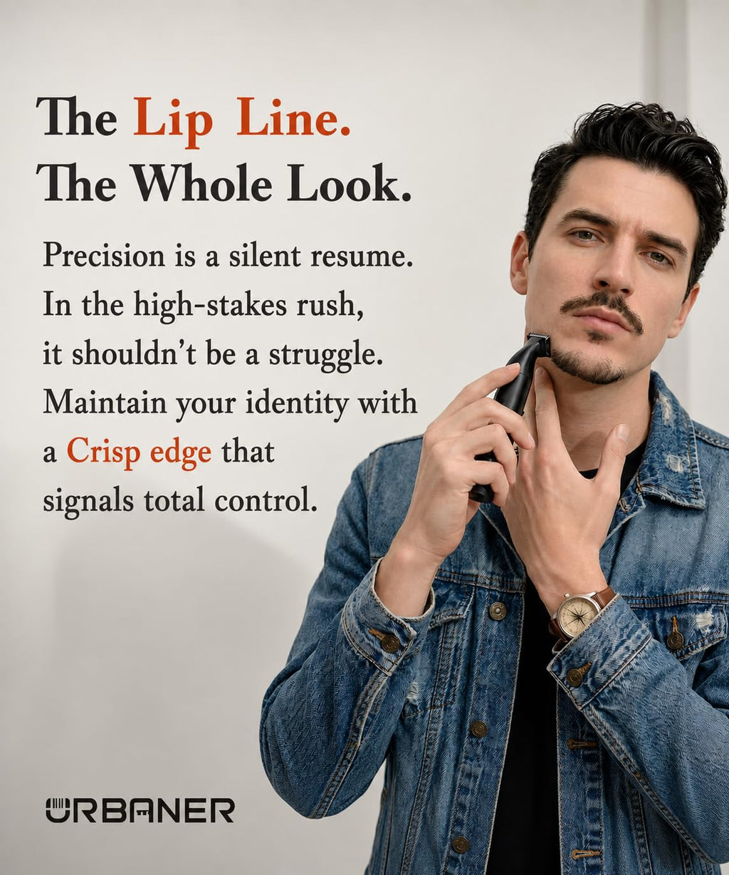 Mustache Trimmer for Men, Precision Beard Trimmer, IPX8 Waterproof