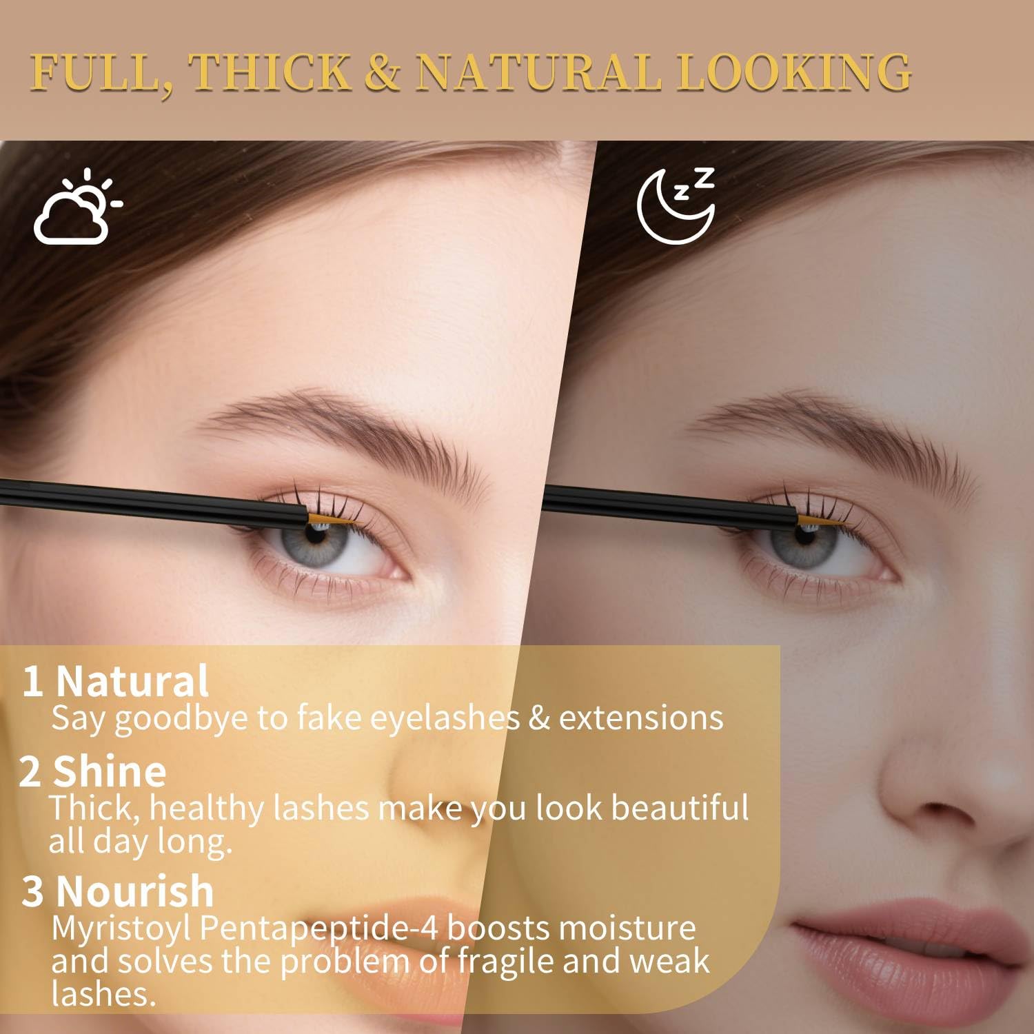 Lash Serum for Eyelash Growth, Premium Lash Enhancing Serum with Advanced Formula Volumizing Longer Fuller and