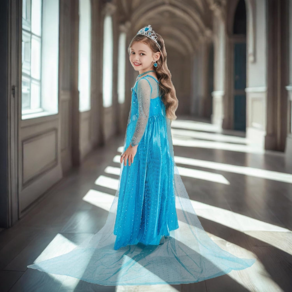 Princess Dress for Girls Luxury Princess Dress Up Halloween Cosplay Princess Costume Fancy Dress Birthday Outfit
