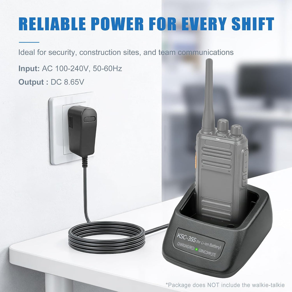 KSC-35S Rapid Charger Replacement for Kenwood TK-2400 TK-3400 2-Way Radio | Smart desktop charger perfectly fits