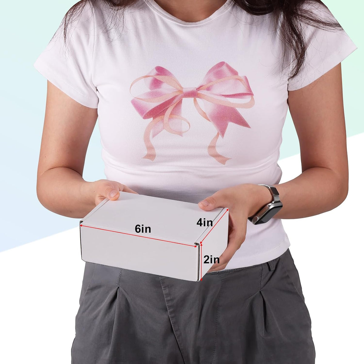 6x4x2 Inches Shipping Boxes Pack of 50, Small Corrugated Cardboard Box for Mailing Mailer Packing, All White