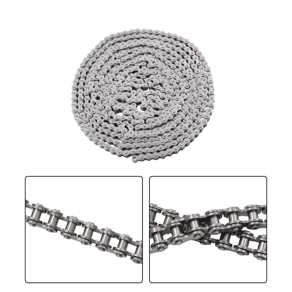 findmall 25 Roller Chain, 10 Feet with 2 Connecting Links