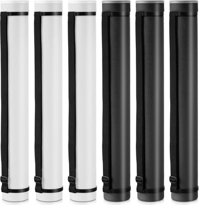 6 Pcs Expandable Poster Tubes Bulk,, Black, White