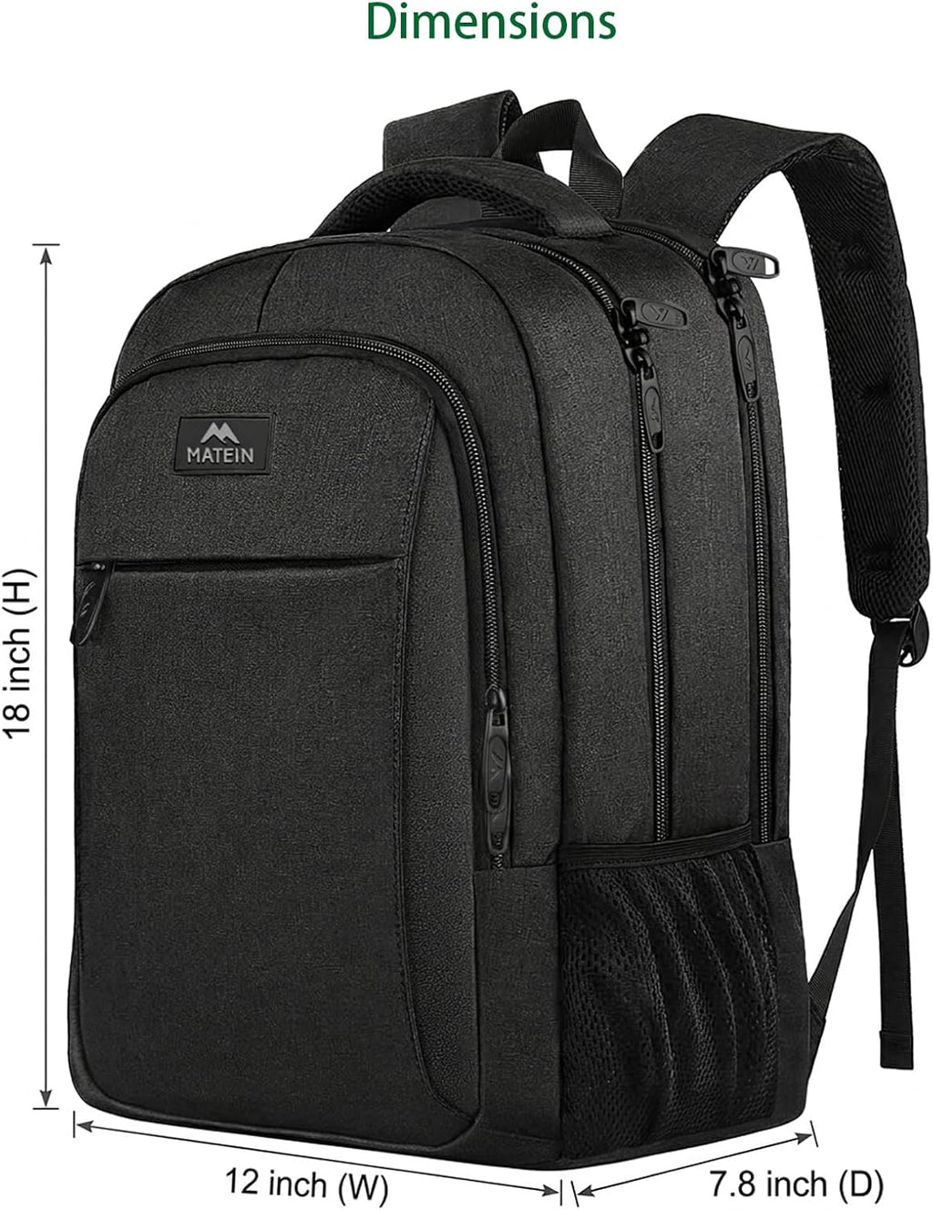 Business Laptop Backpack, 15.6 Inch Travel Laptop Bag Rucksack, Water-Resistant Bag Daypack for Work College Computer