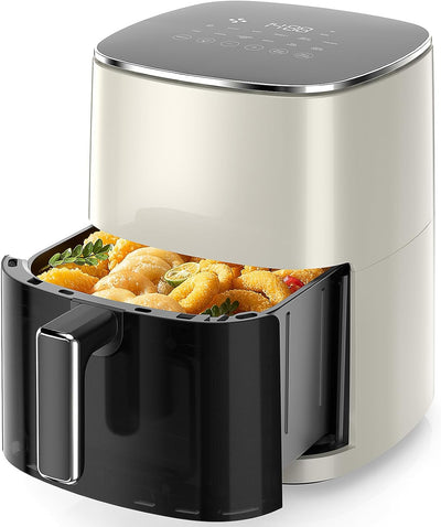 6QT Air Fryer with Window, Square Airfryer Oven 12-in-1 for Family, 400°F Rapid Air Crispy Technology, Roast Bake