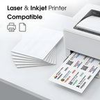 2" X 5" Matte White Printable Shipping Labels (30 Sheets, 240 Stickers)