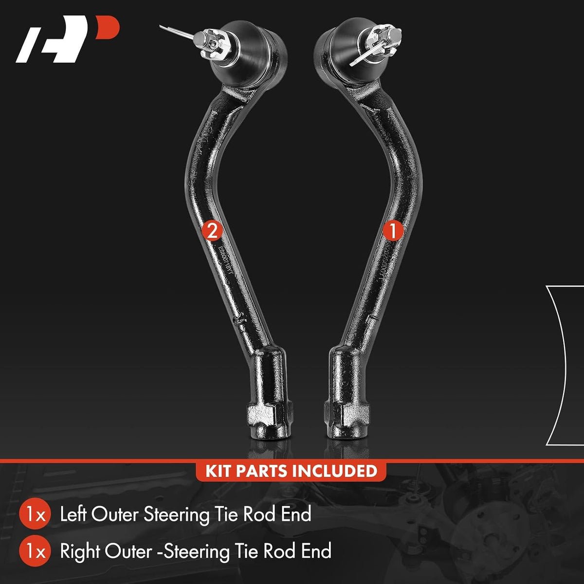A-Premium Front Outer Tie Rod End, Compatible with Hyundai, Kia