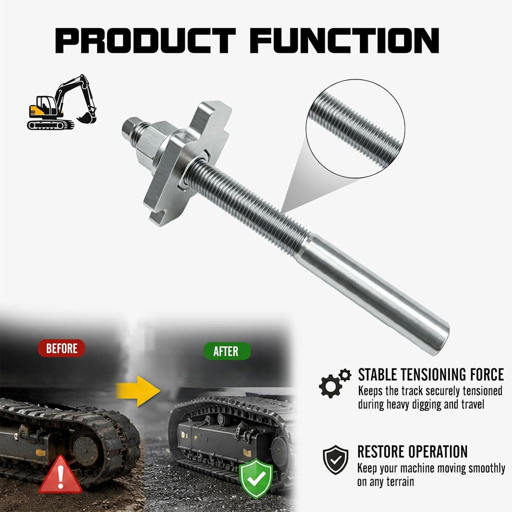 Fafeicy Mini Excavator Track Tensioner Assembly, 1 Ton