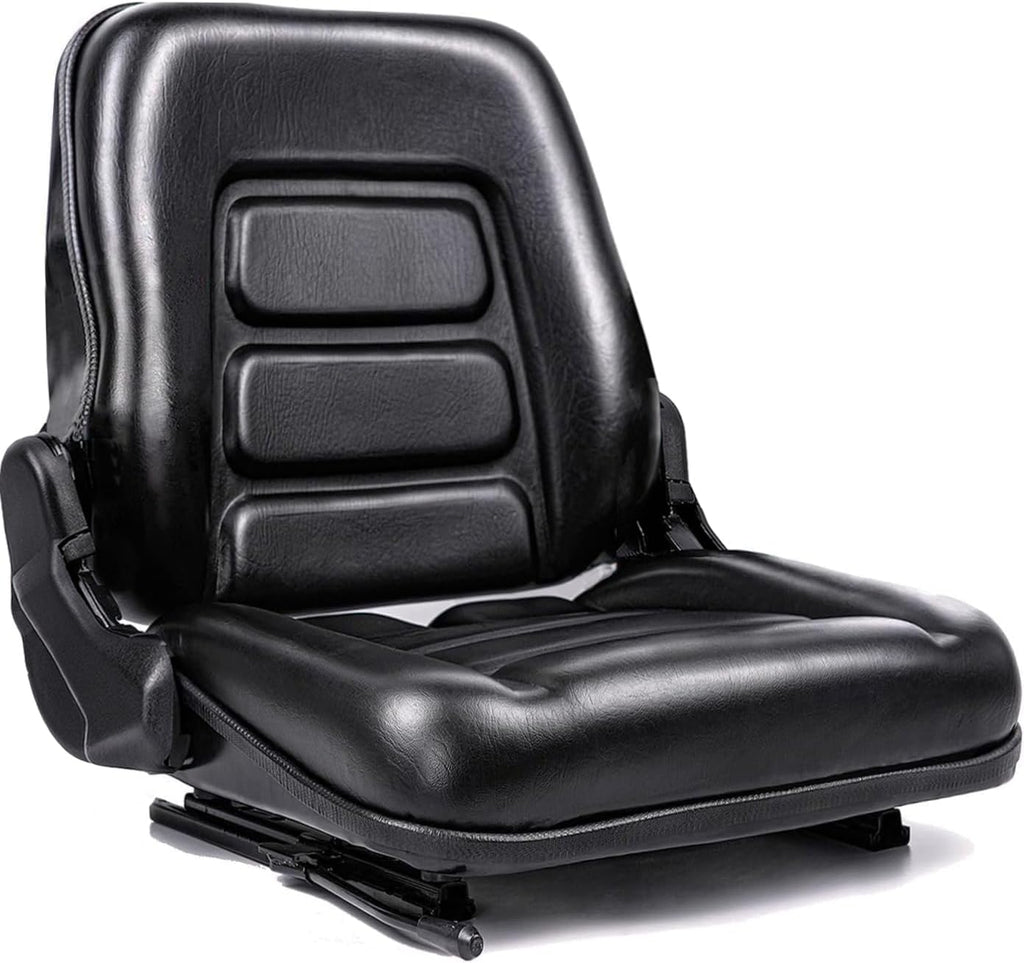 Universal Forklift seat, Tractor Seat with 160° Adjustable Backrest & Slides& Micro Switch, High-Density Foam
