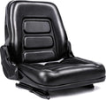 Universal Forklift seat, Tractor Seat with 160° Adjustable Backrest & Slides& Micro Switch, High-Density Foam