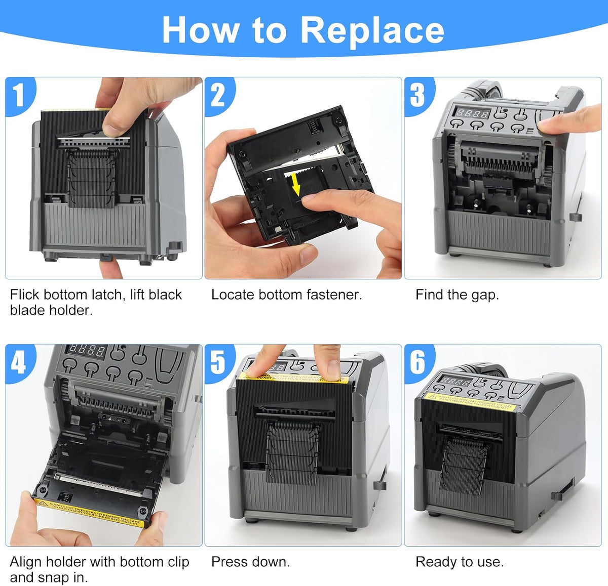 Automatic Tape Dispenser Smart Electric Ribbon Cutting Machine Knife Box Set (1 Set)