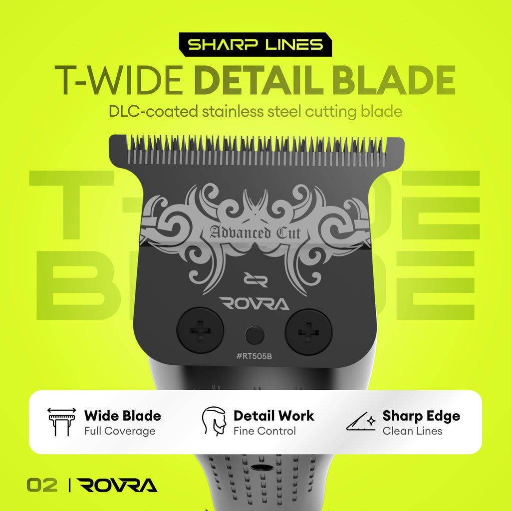 Cordless T-Blade Liner Trimmer for Men, Zero-Gap Line Up Outliner