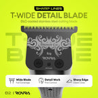 Cordless T-Blade Liner Trimmer for Men, Zero-Gap Line Up Outliner