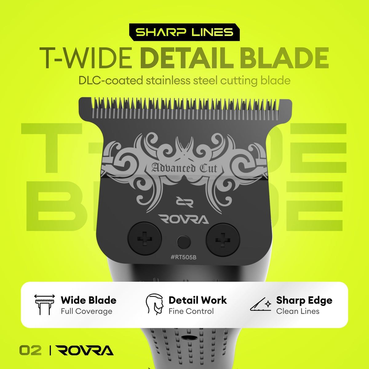 Cordless T-Blade Liner Trimmer for Men, Zero-Gap Line Up Outliner