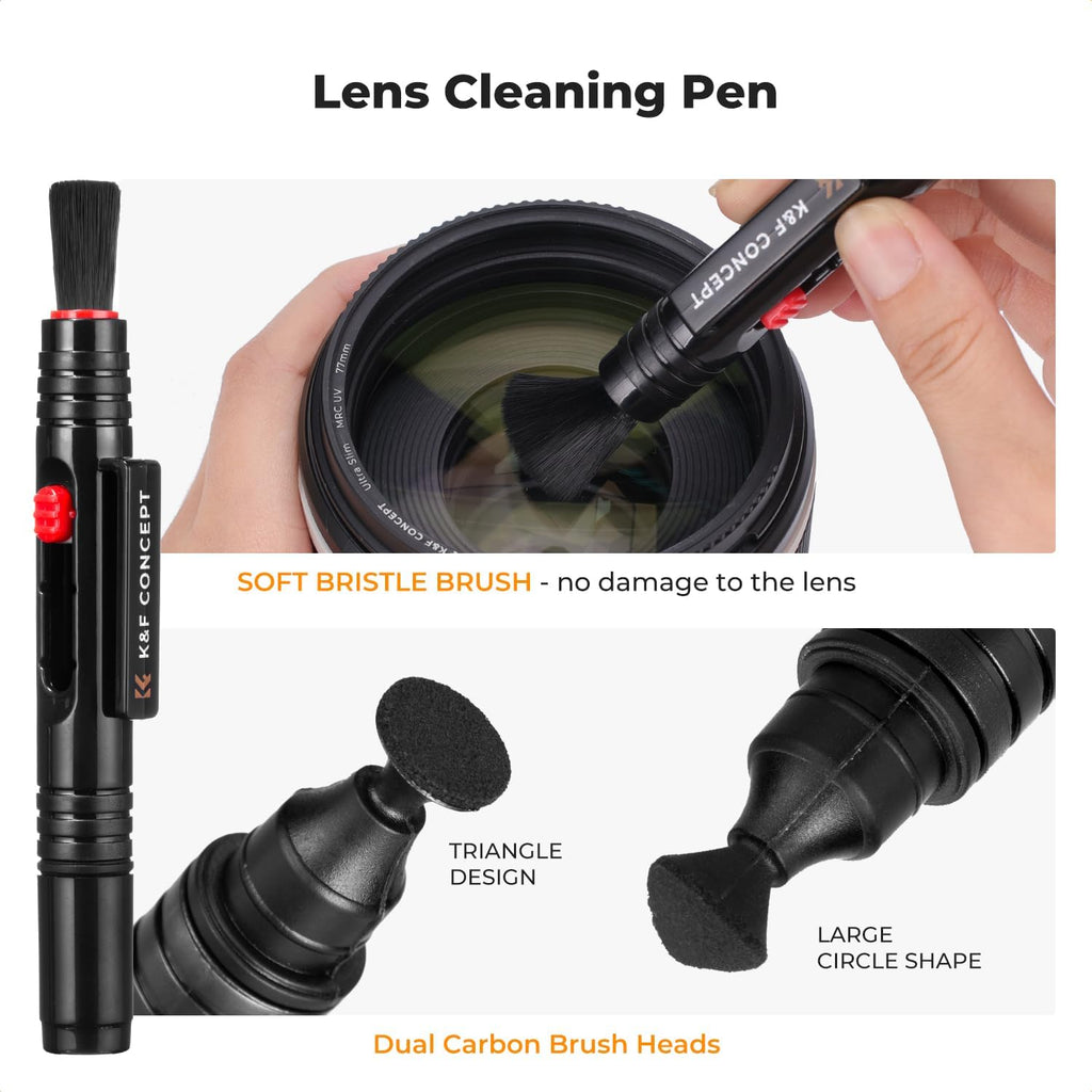 25 in 1 Camera Pro Cleaning Kit, APS-C Lens and Sensor Cleaner | 16mm Vac-Sealed Swabs,Lens Pen,60 and 20ML Lens