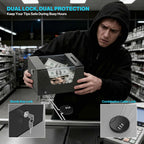 Metal Tip Box Tip Jar with Key & Combination Cable Lock for Bars