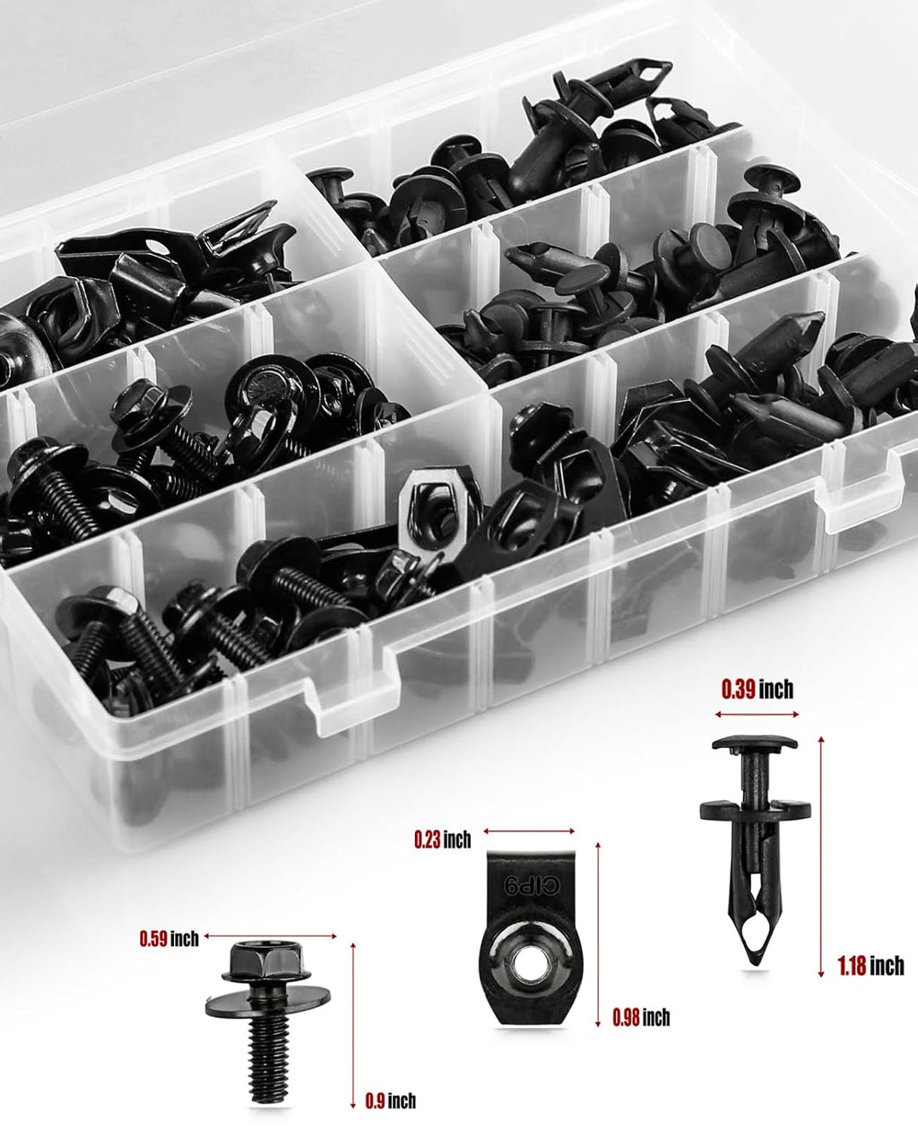 80PCS Universal Engine Splash Shield Guard Screws & Bumper Clips Fasteners Kit - Car Under Cover Fender Liner