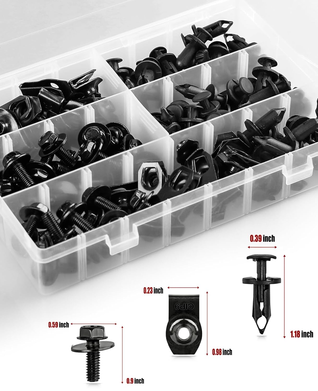 80PCS Universal Engine Splash Shield Guard Screws & Bumper Clips Fasteners Kit - Car Under Cover Fender Liner