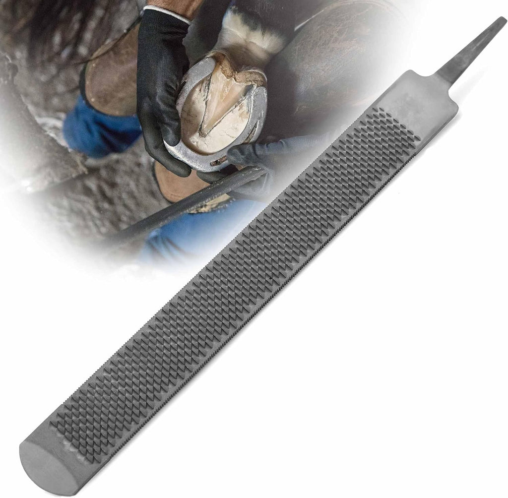 Livestock Mini Hoof Rasp for Goats, Sheep, Pony, Mini Horses, Foals – 14" Ergonomic Steel Hoof Trimming Tool with 6