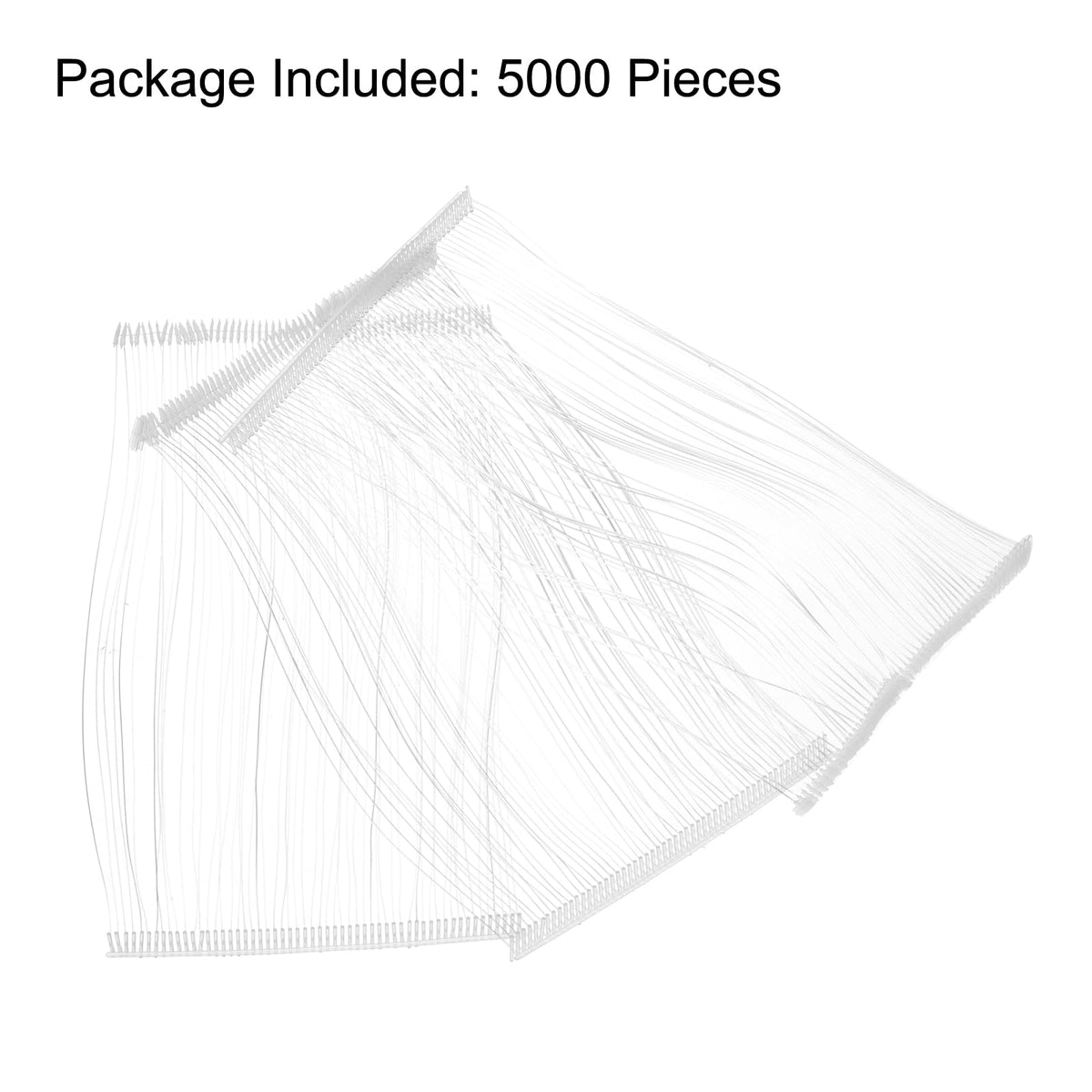 5000pcs Standard Tagging Gun Fasteners 175mm Plastic Barbs Pin Clear