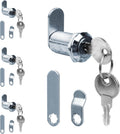U9945 Stainless Steel Drawer Cabinet Cam Lock with Keys 4 Pack | 1-1/8in lock,max 13/16in panel thickness,RV camper