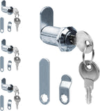 U9945 Stainless Steel Drawer Cabinet Cam Lock with Keys 4 Pack | 1-1/8in lock,max 13/16in panel thickness,RV camper