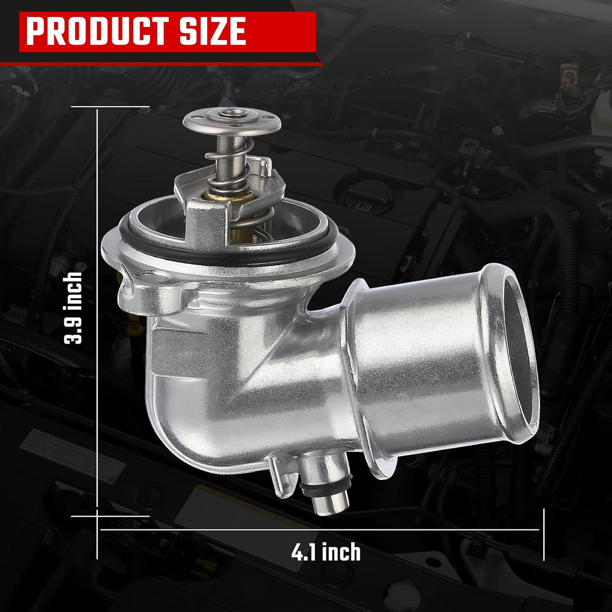 902-3040 Upgrade Aluminium Coolant Thermostat Housing Assembly Fit for Ram 1500 2014-2022 Fit for Jeep 2021-2022 Gladiator 2014-2021 Grand Cherokee 2020-2022 Wrangler 3.0L Replace 68253514AA
