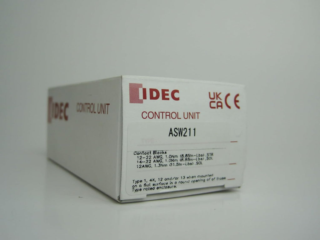 IDEC ASW211 1 NO - 1 NC Contacts, 2 Position, 22 MM Diameter, KNOB Operator, MAINTAINED, SELECTOR Switch, TW Series