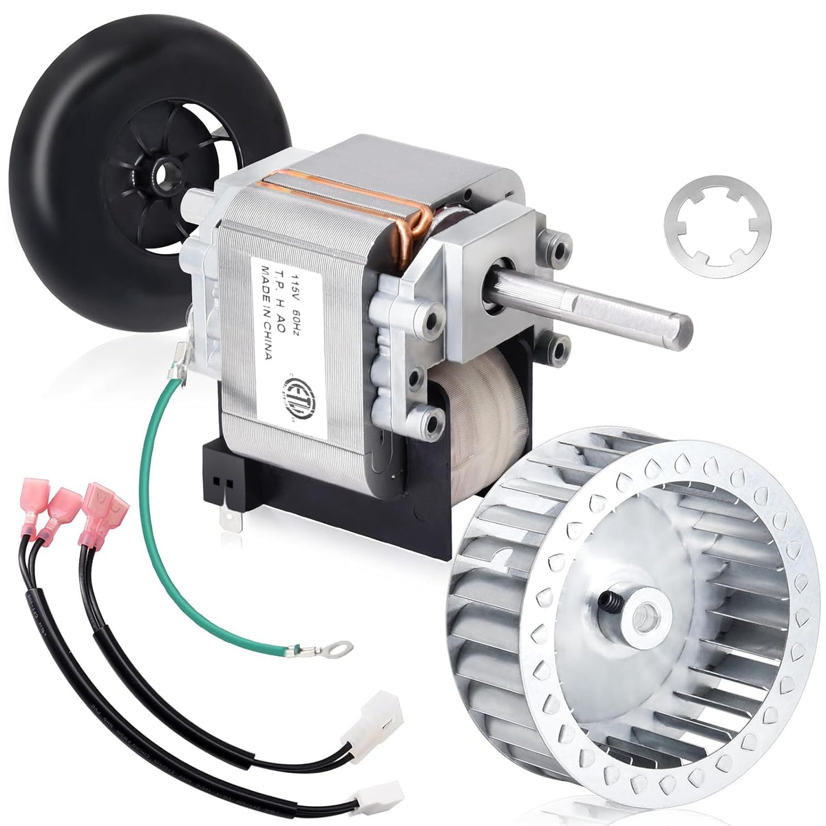 Hiorucet 318984-753 Inducer Motor Assembly with HC21ZE114A Furnace Motor and LA11AA005 Blower Wheel for Jakel, Carrier, Payne, Bryant Furnace, J238-150-1571, 310371-752, HC21ZE117, 65569, 318984753.
