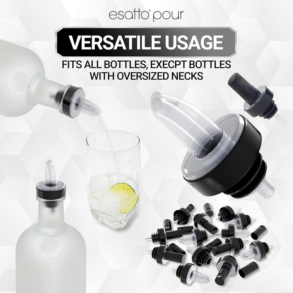 Bar Garnish Condiment Holder with Lids & Pourers, 4 Compartment