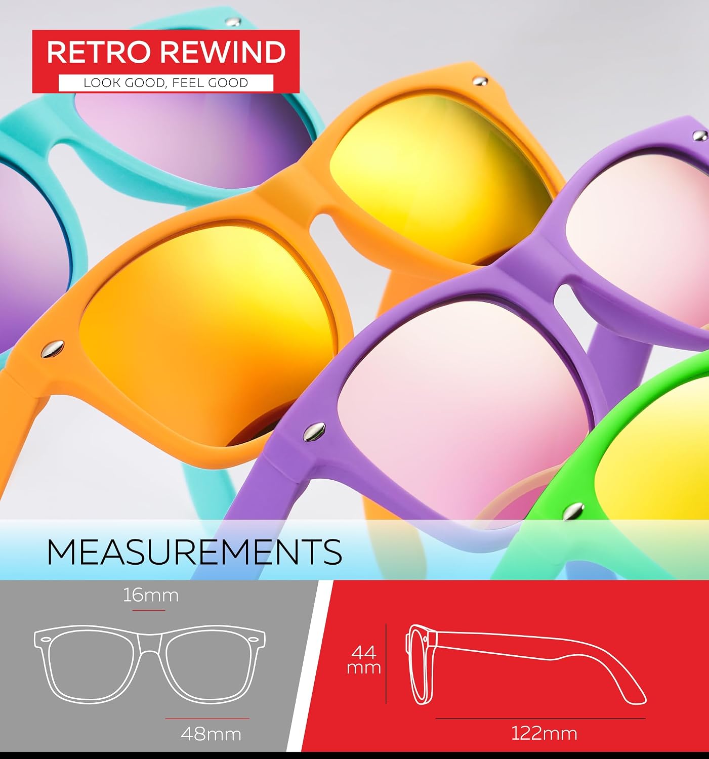 Kids Sunglasses for Boys Girls Age 3-12 - Shatterproof UV400 Toddler Children Sun Glasses