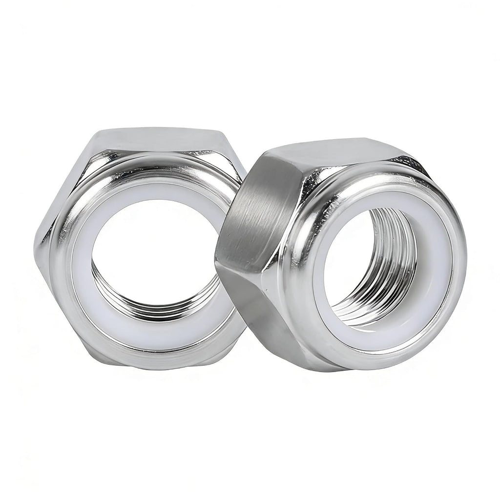 3/8"-16 Inch Lock Nuts,20PCS 304 (18-8) Stainless Steel Nylon Insert Lock Nuts,Standard Inch Thread Nylock Nuts