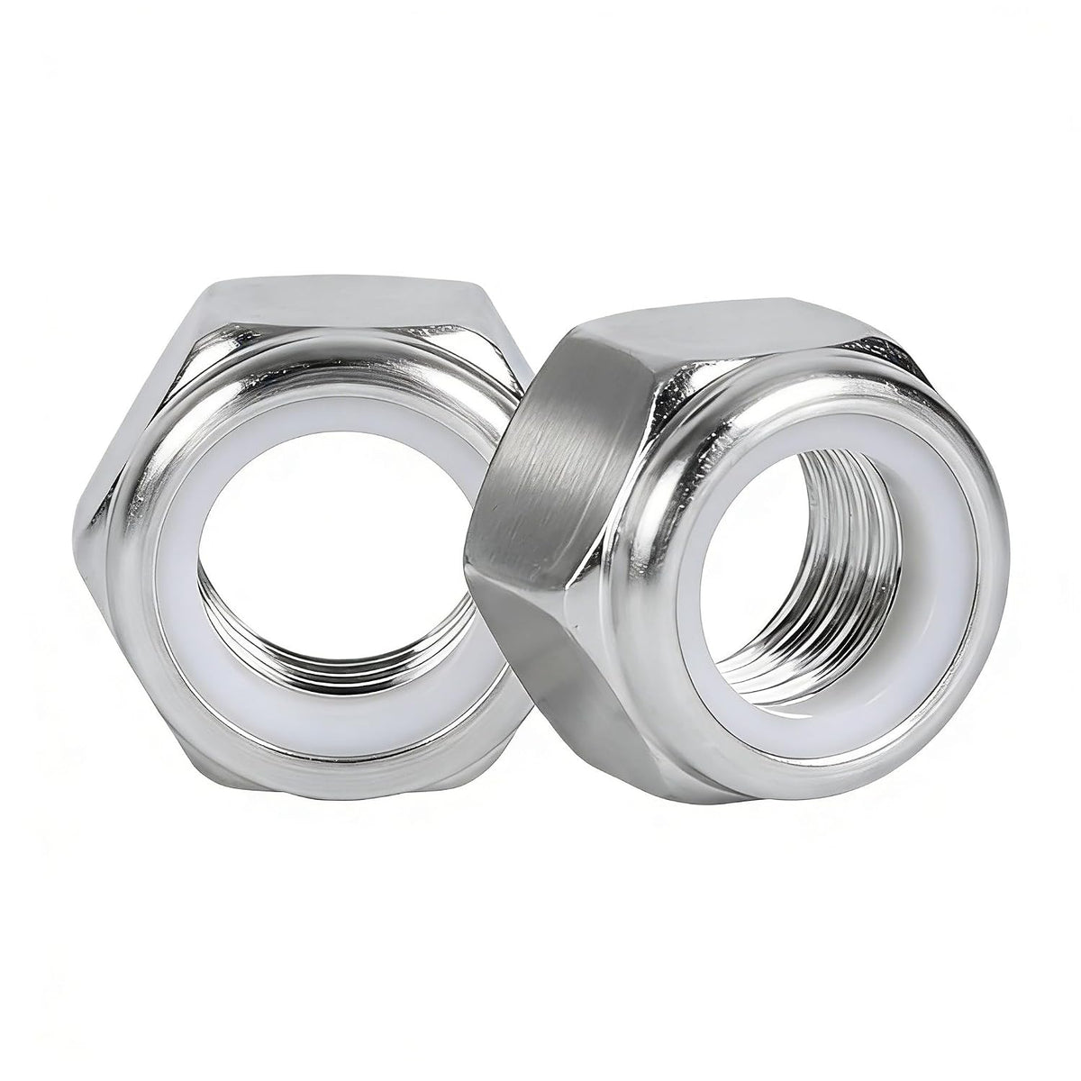 5/16"-18 Inch Locknuts,40PCS 304 (18-8) Stainless Steel Nylon Insert Lock Nuts,Standard Inch Thread Nylock Nuts