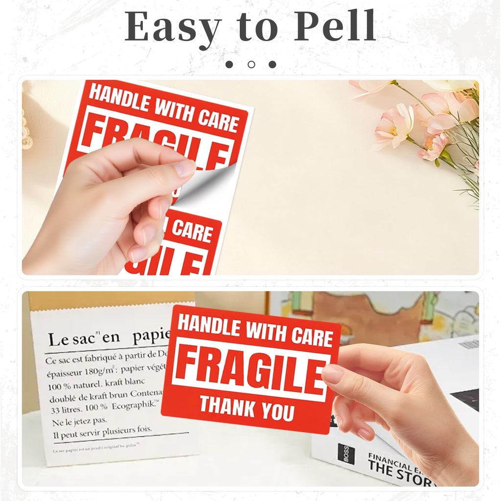 Vololitx 4 x 6 Inch 120 Pcs Fragile Stickers for Shipping and Moving