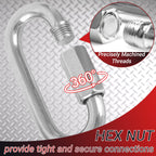 1.95IN Quick Link,Heavy Duty Locking Carabiner (12PCS,Silver)
