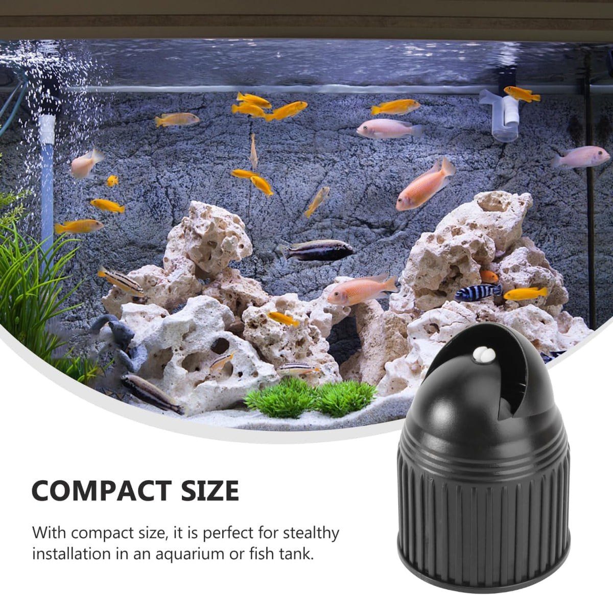Fish Tank Wave Maker No Electricity Wave-Making Pump Head 360 Automatic Rotation Double-Headed Surf Pump with