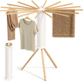 Clothes Drying Rack Foldable, Rotary Tripod Laundry Drying Rack, Rotatable Portable Floor Standing Clothes Airer