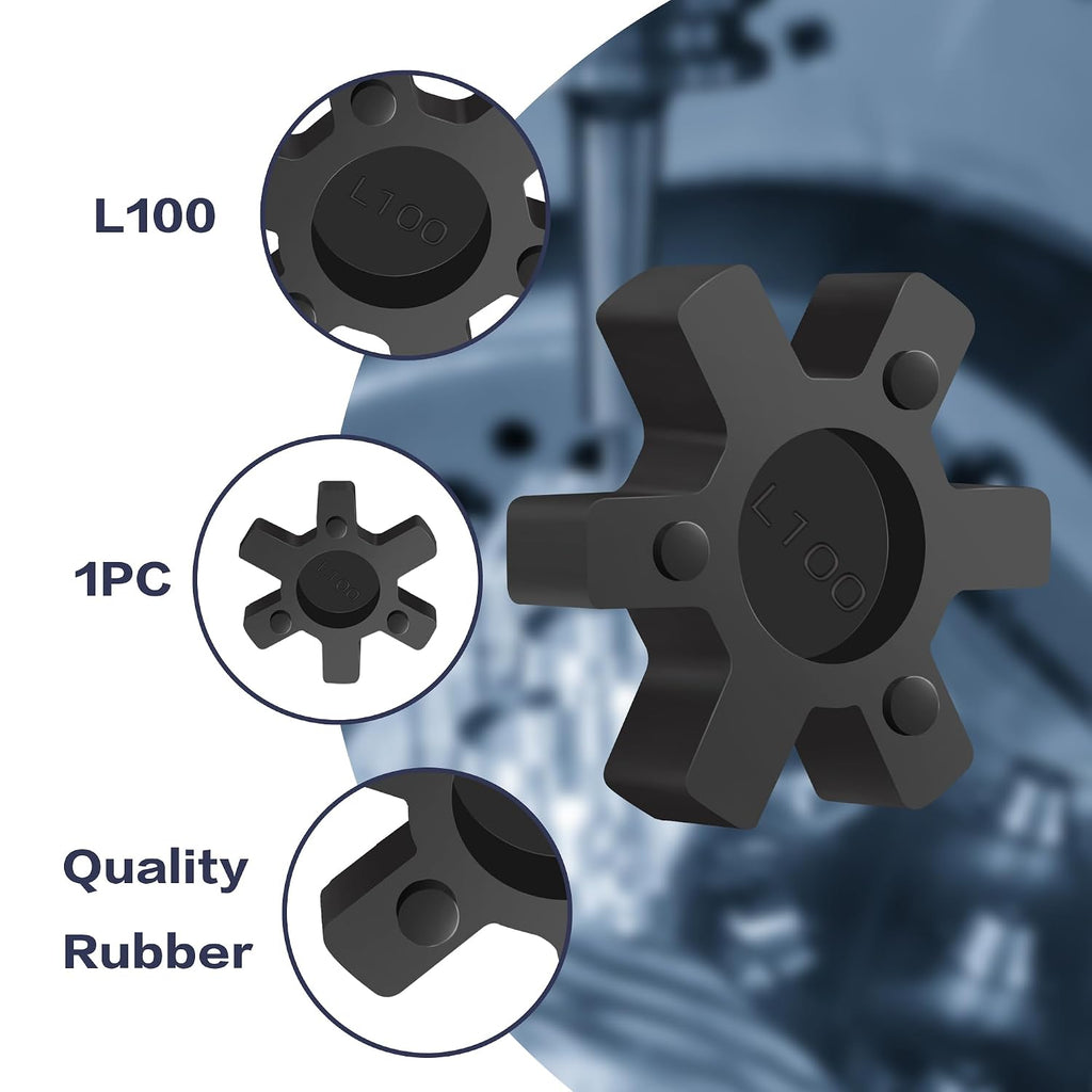 XIKE L100 NBR Rubber Spider for L-Jaw Coupling, 1-Pack