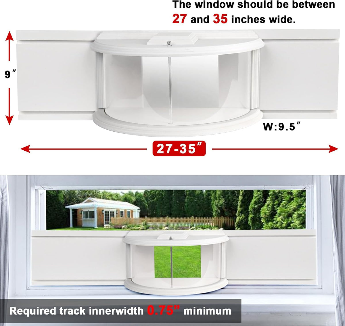 in Window Bird Feeders for Viewing - 180° Clear View Bird Feeder, Durable, Elegant, Fits Windows 27-35" Wide, for