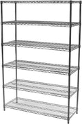 Shelving Inc.12 d x 48" w x 84" h Chrome Wire Shelving with 6 Tier Shelves, Weight Capacity 800lbs Per Shelf