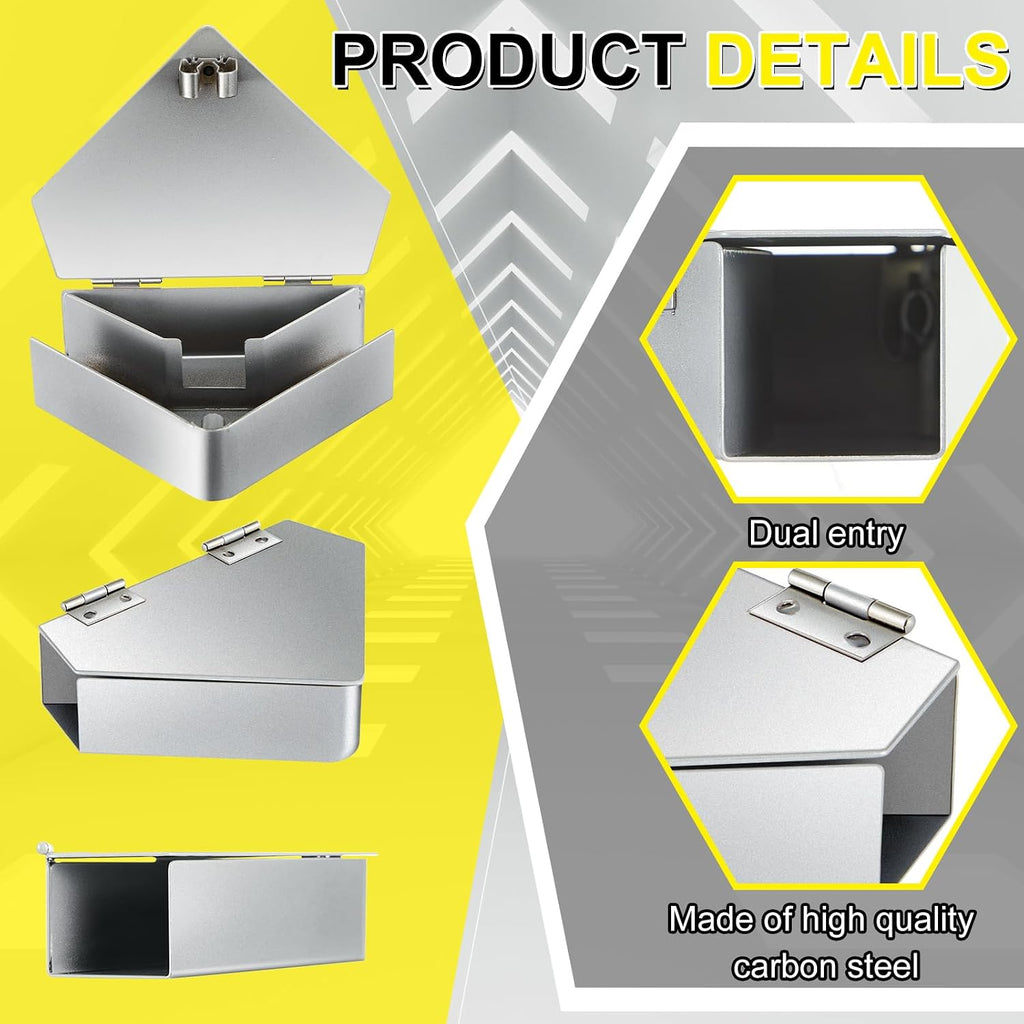 4 Pcs Mouse Bait Station Steel Metal for Indoor Outdoor Use | Waterproof Carbon Steel, Tamper-resistant Design