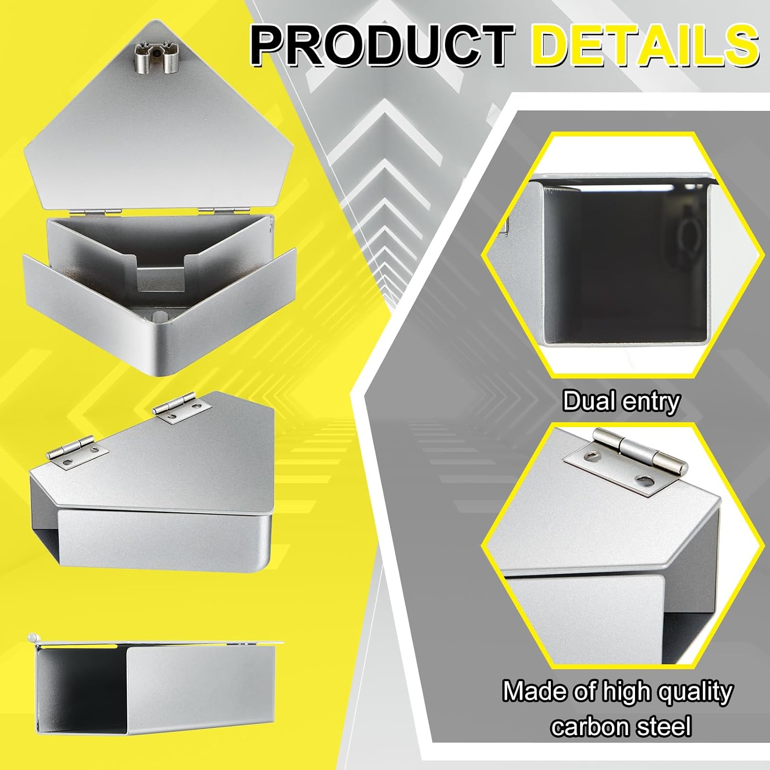 4 Pcs Mouse Bait Station Steel Metal for Indoor Outdoor Use | Waterproof Carbon Steel, Tamper-resistant Design