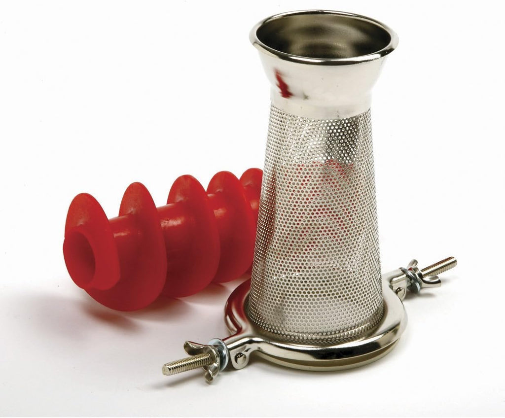3 in. W White Food Strainer and Sauce Maker
