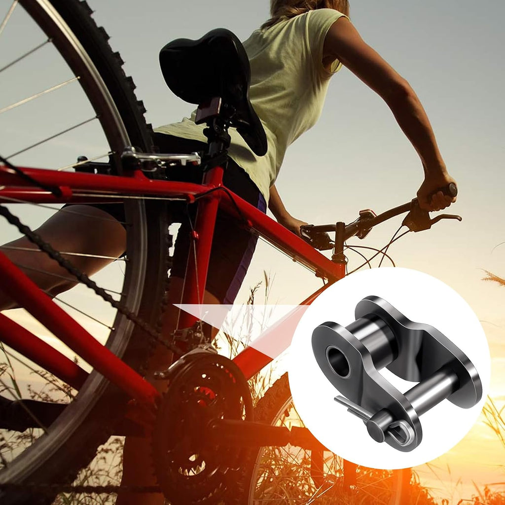 #40 8 PCS Roller Chain Offset Half Link, Carbon Steel Half Link Crank Link for 08A Chain