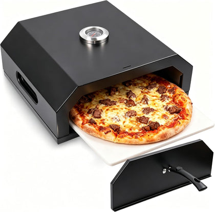 Pizza oven for grill: blackstone pizza oven with Iron baffle, Grill top Pizza grill Built-in Thermometer suitable for