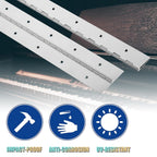 12" Piano Hinge, 4PCS Stainless Steel Continuous Piano Hinge-Silver